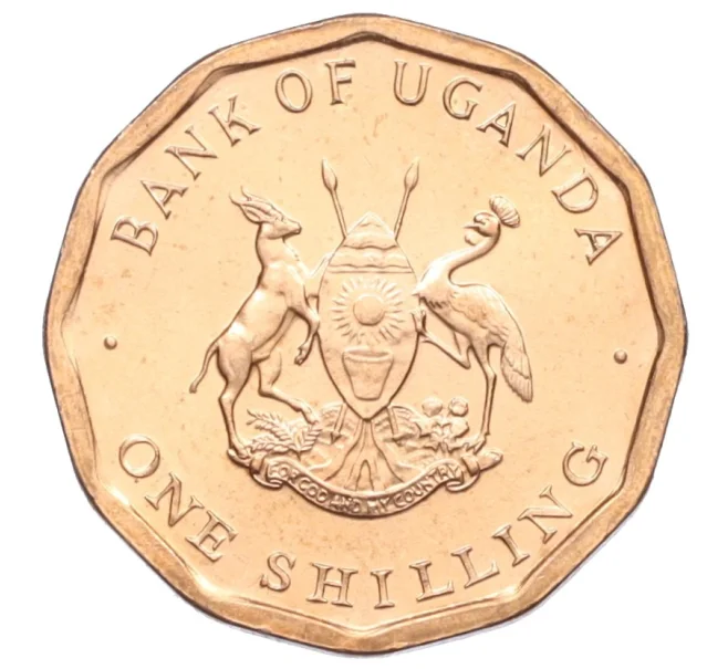 Монета 1 шиллинг 1987 года Уганда (Артикул K12-22000)