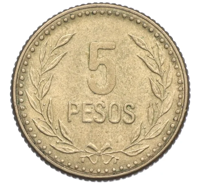 Монета 5 песо 1990 года Колумбия (Артикул K12-22024)