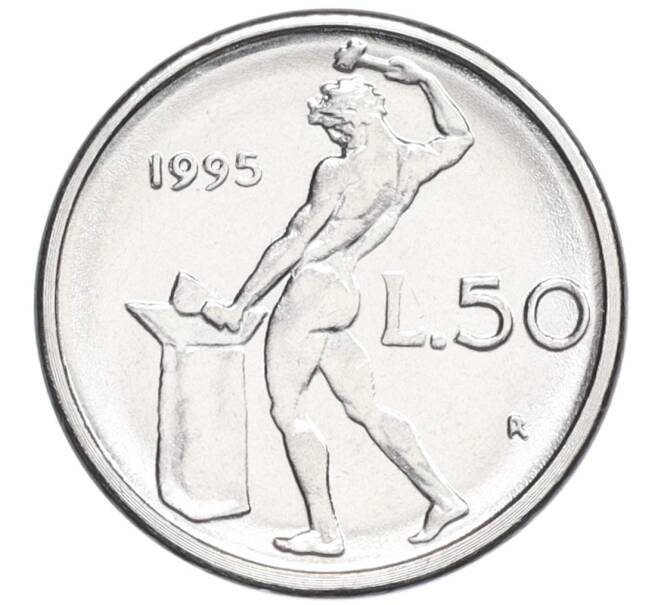 Монета 50 лир 1995 года Италия (Артикул K12-22138)