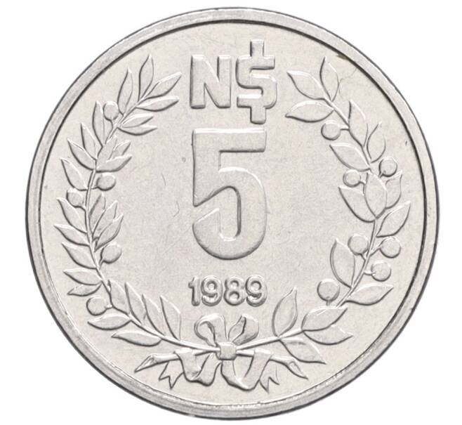 Монета 5 новых песо 1989 года Уругвай (Артикул K12-22173)