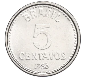 5 сентаво 1986 года Бразилия
