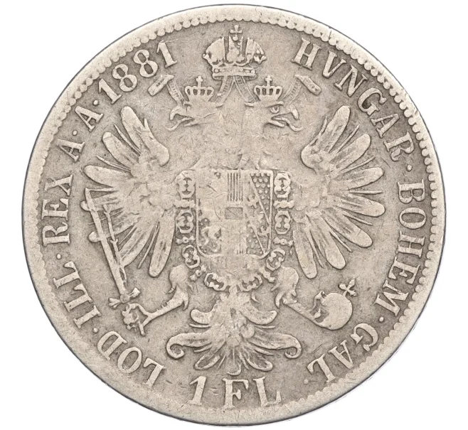 Монета 1 флорин 1881 года Австрия (Артикул K27-86011)