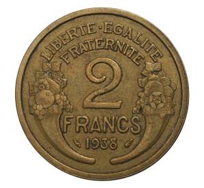 2 франка 1938 года Франция — Фото №1