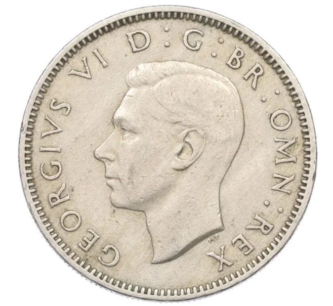 Монета 1 шиллинг 1949 года Великобритания — Английский тип (Лев стоит на 4 лапах) (Артикул K12-22323)