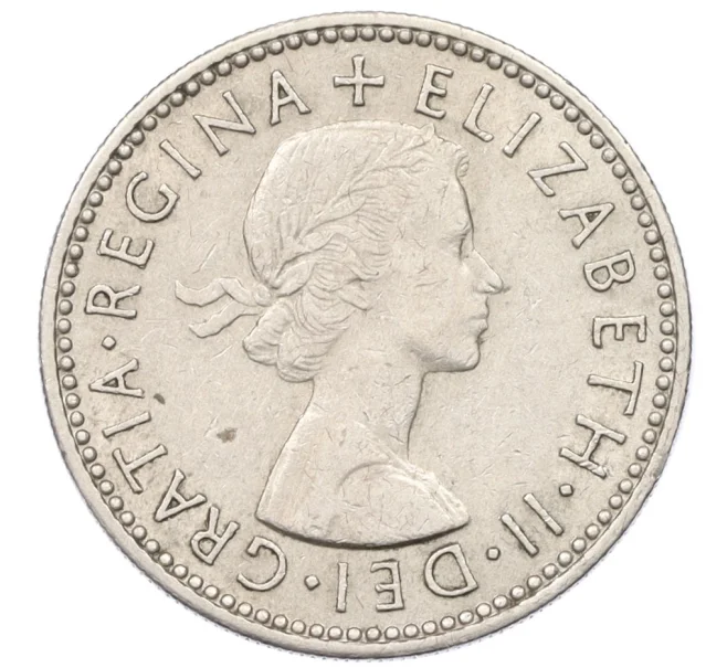 Монета 1 шиллинг 1955 года Великобритания — Английский тип (3 льва на щите) (Артикул K12-22348)