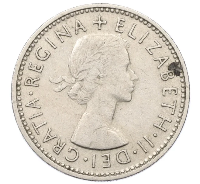 Монета 1 шиллинг 1956 года Великобритания — Английский тип (3 льва на щите) (Артикул K12-22357)