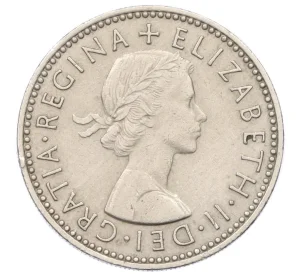 1 шиллинг 1957 года Великобритания — Шотландский тип (1 лев на щите)
