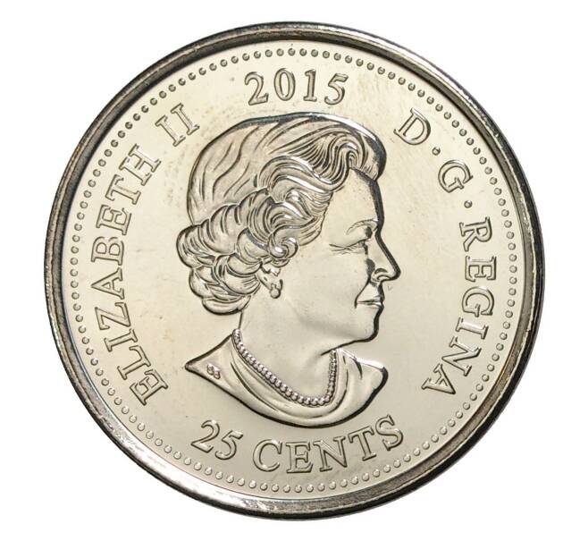 Монета 25 центов 2015 года Канада «100 лет стихотворению На полях Фландрии» (Артикул M2-7331)