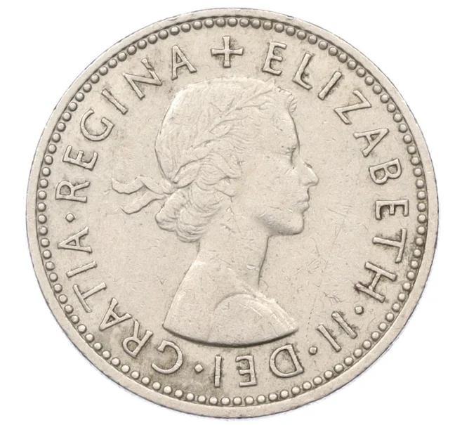 Монета 1 шиллинг 1960 года Великобритания — Английский тип (3 льва на щите) (Артикул K12-22374)
