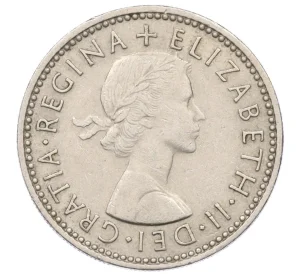 1 шиллинг 1960 года Великобритания — Шотландский тип (1 лев на щите)