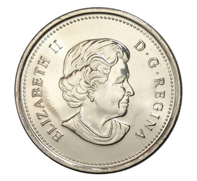 Монета 25 центов 2010 года Канада «65 лет победе во Второй Мировой войне» (цветная) (Артикул M2-7332)