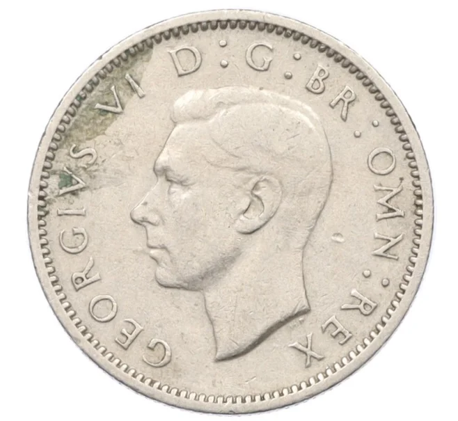 Монета 6 пенсов 1948 года Великобритания (Артикул K12-22408)