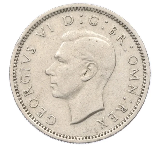 Монета 6 пенсов 1950 года Великобритания (Артикул K12-22412)
