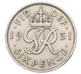 Монета 6 пенсов 1951 года Великобритания (Артикул K12-22414)