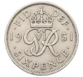 Монета 6 пенсов 1951 года Великобритания (Артикул K12-22415)