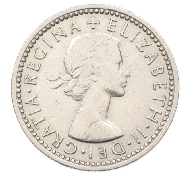 Монета 6 пенсов 1955 года Великобритания (Артикул K12-22424)
