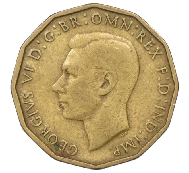 Монета 3 пенса 1943 года Великобритания (Артикул K12-22470)
