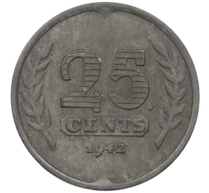 25 центов 1942 года Нидерланды