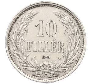 10 филлеров 1909 года Венгрия — Фото №2