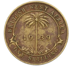 1 шиллинг 1939 года Британская Западная Африка