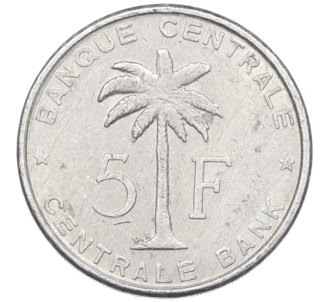 Монета 5 франков 1958 года Руанда-Урунди (Артикул K12-22647)