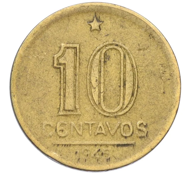 Монета 10 сентаво 1945 года Бразилия (Артикул K12-22665)
