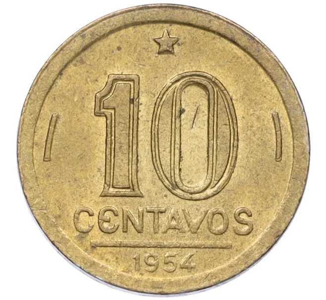 Монета 10 сентаво 1954 года Бразилия (Артикул K12-22666)