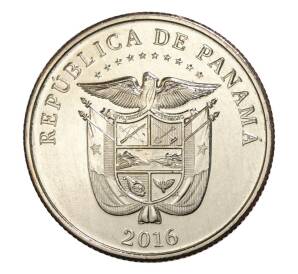 1/4 бальбоа 2016 года Панама «100 лет строительству Панамского канала — корабль» — Фото №2
