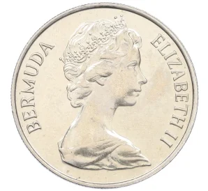 25 центов 1984 года Бермудские острова «375 лет Бермудам — Герб округа Девоншир»