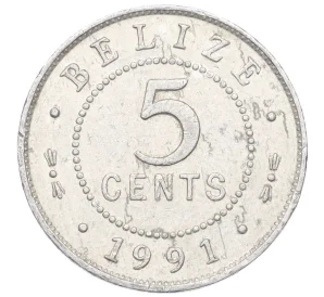 5 центов 1991 года Белиз