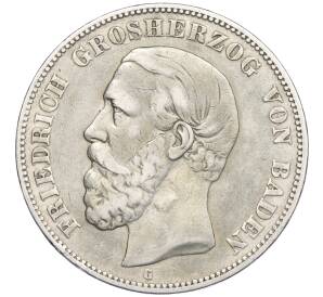 5 марок 1876 года G Германия (Баден) — Фото №1