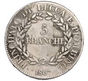 5 франков 1807 года Лукка и Пьомбиньо — Фото №2