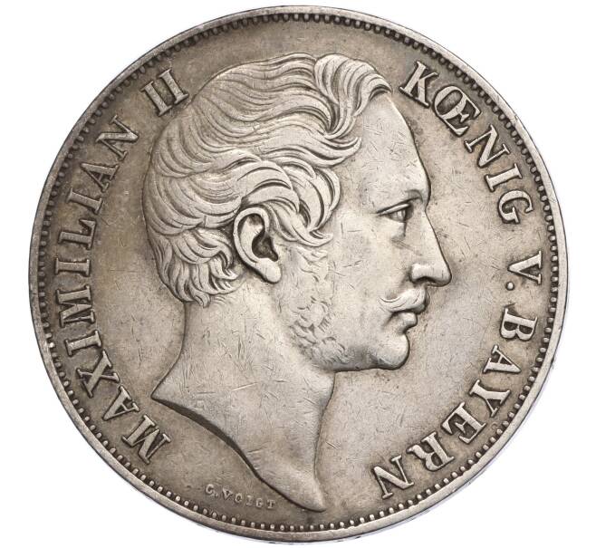 Монета 2 гульдена 1855 года Бавария «Восстановление колонны Мадонны в Мюнхене» (Артикул: M2-75114) — Фото №2