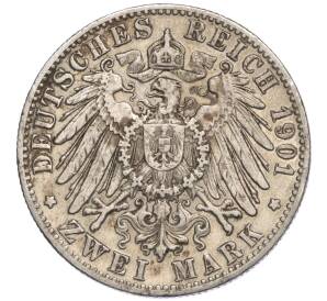 2 марки 1901 года F Германия (Вюртемберг) — Фото №2