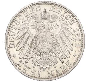 2 марки 1911 года Германия (Бавария) «90 лет со дня рождения Луитпольда Баварского» — Фото №2