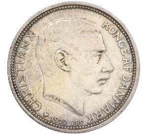 2 кроны 1912 года Дания «Смерть Фредерика VIII и вступление на престол Кристиана X» — Фото №1