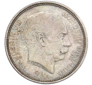 2 кроны 1912 года Дания «Смерть Фредерика VIII и вступление на престол Кристиана X» — Фото №2