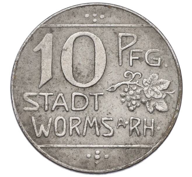 Монета 10 пфеннигов 1918 года Германия — город Вормс (Нотгельд) (Артикул: K12-22903) — Фото №2