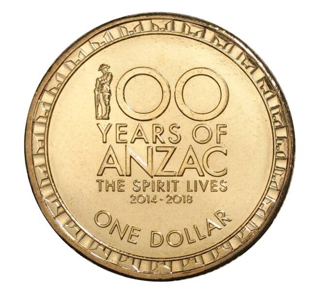 1 доллар 2014 года Австралия «100 лет АНЗАК» (Артикул M2-7429)