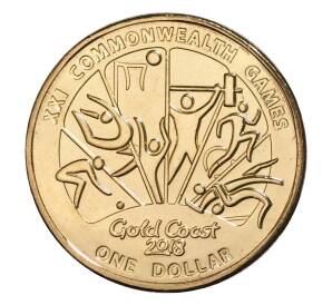 1 доллар 2018 года Австралия «XXI Игры содружества» (боулз. гимнастика. нэтбол) — Фото №1