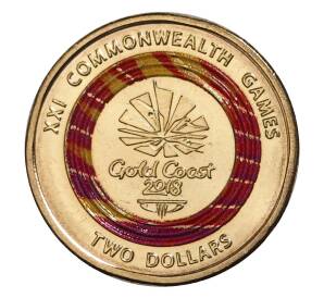 2 доллара 2018 года Австралия «XXI Игры содружества — Эмблема» — Фото №1