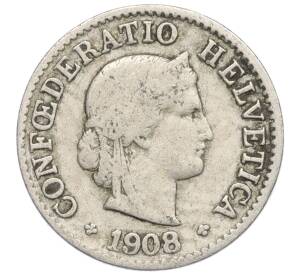 5 раппенов 1908 года Швейцария — Фото №1