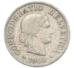 5 раппенов 1908 года Швейцария — Фото №1