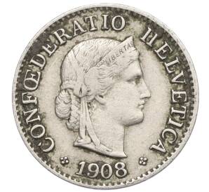 5 раппенов 1908 года Швейцария — Фото №1