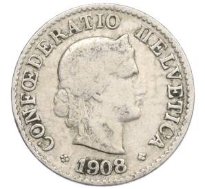 5 раппенов 1908 года Швейцария — Фото №1