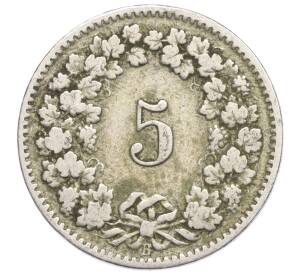 5 раппенов 1908 года Швейцария — Фото №2