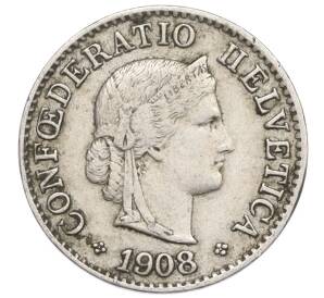 5 раппенов 1908 года Швейцария — Фото №1