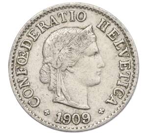 5 раппенов 1909 года Швейцария — Фото №1