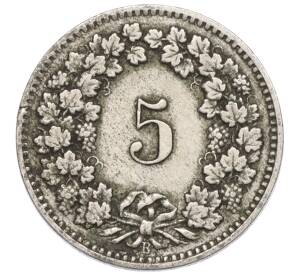 5 раппенов 1909 года Швейцария — Фото №2