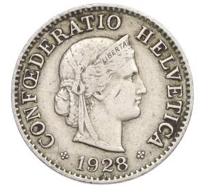 5 раппенов 1928 года Швейцария — Фото №1